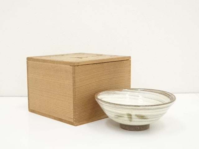 JAPANESE TEA CEREMONY / TEA BOWL CHAWAN BRUSH MARKS 